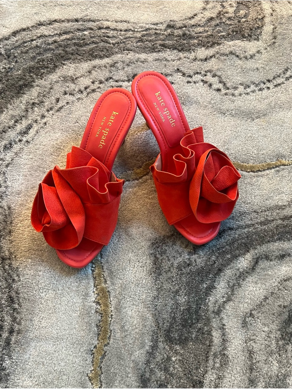 Kate Spade Flourish Ponderosa Red Mules